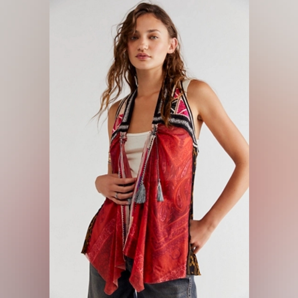 Free people flowy vest/top
